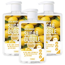 SUGAR BUBBLE 小蘇打x檸檬廚房洗碗精, 3個, 750ml