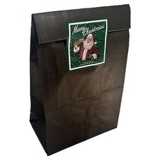 TINA PICNIC 方形紙袋 30入 + 聖誕包裝貼紙 綠色聖誕老人 30入組合, 1套