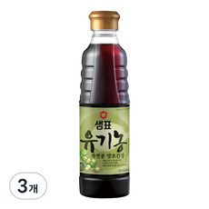 샘표 유기농 자연콩 양조간장, 500ml, 3개