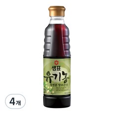 샘표 유기농 자연콩 양조간장, 500ml, 4개
