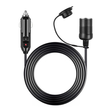 點菸器延長線 3.6m 黑色線 228g, 1條, 1孔