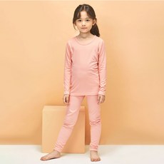 유니프랜드 아동용 히트 바이로프트 웜 9부 발열 실내복 상하세트