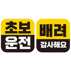 JEJEDECO 新手駕駛汽車可拆卸正方形磁性高亮度反光貼紙 140 x 140 mm G140 GC005 + GC044 套組, 1套, 混合顏色