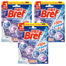 Bref 妙力 Power Active懸掛式馬桶清潔球 薰衣草香, 50g, 3組