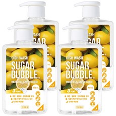 슈가버블 베이킹소다x레몬 주방세제, 750ml, 4개