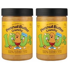 복음자리 100% 땅콩버터 크런치, 280g, 2개