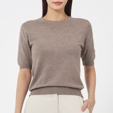 Elsso 柔軟圓領短袖針織毛衣