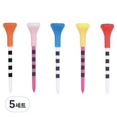 콜리스골프 러버티 눈금티 5종 세트, 혼합색상, 5세트
