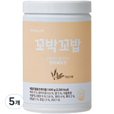 VIVLIV 蛋白奶昔粉 麵茶穀物口味, 600g, 5罐