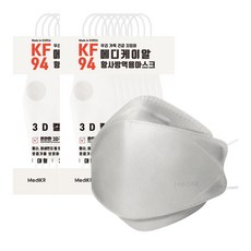 메디케이알 데일리 스타일 황사방역용 마스크 대형 KF94, 25개입, 2개, 멜랑그레이
