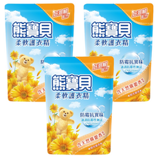 Snuggle 熊寶貝 柔軟護衣精補充包, 有效去除異味，保持衣物亮彩有型，持久清新，柔軟衣物纖維，防止衣物皺摺, 1.84L, 3包