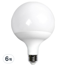 KDT LED 볼전구 롱타입 12W G95, 주광색, 6개
