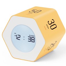 Moas 多六邊形時鐘定時器, 黃色, 1個