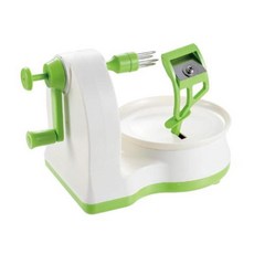 SHIMOMURA 下村 Fru-Veggie 日本製蘋果削皮器, 白色 + 綠色, 1個