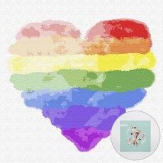 ARTJOY DIY名畫 20*20cm, 彩虹愛心款