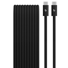 Apple Beats C타입 to C타입 브레이드 케이블 240W, 3m, 볼트 블랙, 1개 3m, 볼트 블랙, 1개