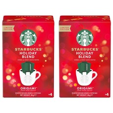 STARBUCKS 星巴克 濾掛式咖啡 假日綜合, 4入, 2個, 9g