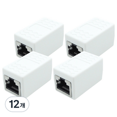 iN NETWORK CAT.6 1Gbps FTP 網路延長轉接頭 IN-F6CP, 36.7mm, 白色, 12個