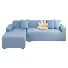 涼感新科技彈力冰絲沙發套, 寧靜藍, 1個