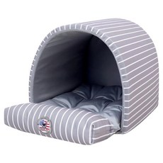 Redpuppy 高級威爾頓圓頂寵物窩, 1組, 條紋灰色