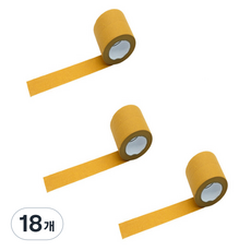 만들하비 컬러 종이 마스킹 테이프 2.5cm x 13m, 카멜브라운, 18개