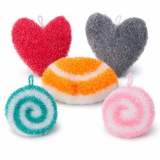 뉴비아 친환경 2겹 아크릴 수세미, 5개, 1세트