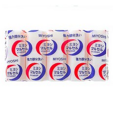 MIYOSHI 無添加 強力洗衣石鹼皂, 140g, 5個