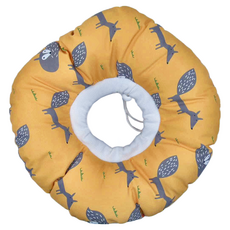 伊莉莎白圈太陽花, 黃色狐狸(L), 絨面布料, 適用於貓咪、狗狗, 1個