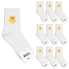 parkgoon 女款黃色小鴨襪子10雙組