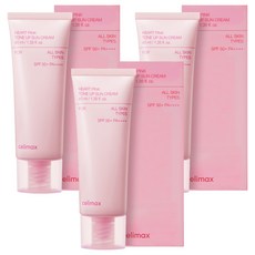 셀리맥스 하트핑크 톤업 선크림 SPF50+ PA++++, 40ml, 3개