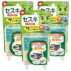 LEC 激落君 廚房不織布清潔棉 日本製造 有效分解黏膩油汙, 16片, 3個