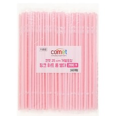 comet 粉色心形吸管 個別包裝 25 x 0.6cm, 200支, 1袋