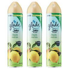 그레이드 에어 스프레이형 실내 공기탈취 방향제 본품, 320ml, 3개, 프레쉬한 레몬향