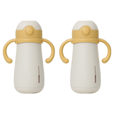 MOTHER-K Hug 防逆流不鏽鋼保溫杯 260g, 薑黃, 350ml, 2個