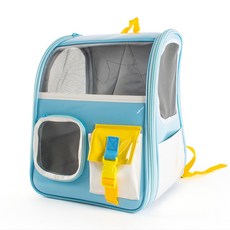 Pet to be 寵物外出包 亮面透明後背包, 藍色, 1個