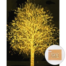 아트조이 DIY 명화 그리기 세트 40 x 50 cm 세로형, 골든 트리 (골드펄), 1개