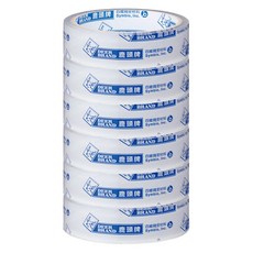 DEER BRAND 鹿頭牌 極亮透OPP超透明膠帶 24mm x 40Y 6捲, 透明, 1組