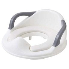 兒童馬桶圈，通用款，主體PP材質，坐墊PVC軟墊, 灰色