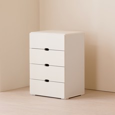제이디퍼니처 로미 서랍장, 화이트, 4단