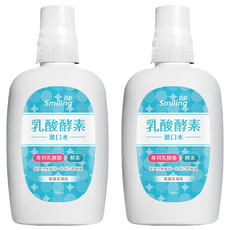 Smiling 百齡 乳酸酵素漱口水 瑪黛茶薄荷, 700ml, 2瓶