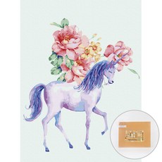 아트조이 DIY 명화그리기 30 x 40 cm, 플라워 유니콘, 1개
