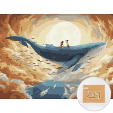 ARTJOY DIY繪畫畫作 40*30cm, 我們去鯨魚, 1個