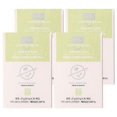 커피빈 디카페인 아메리카노 원두커피스틱, 900mg, 30개입, 4개