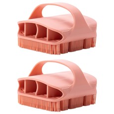 잇곰 깨끗하곰 촘촘 실리콘 바디 브러쉬, 핑크, 2개, 1개입