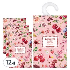 부케가르니 퍼퓸드 샤쉐 옷장방향제 본품, 20g, 12개, 블랙체리