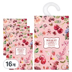 부케가르니 퍼퓸드 샤쉐 옷장방향제 본품, 20g, 16개, 블랙체리