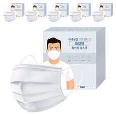 프로월드컵 특대형 마스크 성인용, 100개입, 6개, 화이트