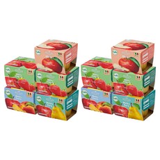네츄럴누바 생과일 퓨레 달콤팩 200g x 5종 세트, 사과, 딸기2개, 사과배2개, 2세트