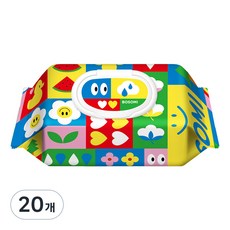 보솜이 비건라이프 펀앤플레이 물티슈 캡형, 65g, 70매, 20개