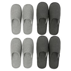 설레 점보 거실화 2종 세트, 그레이 + 딥그레이, 2세트